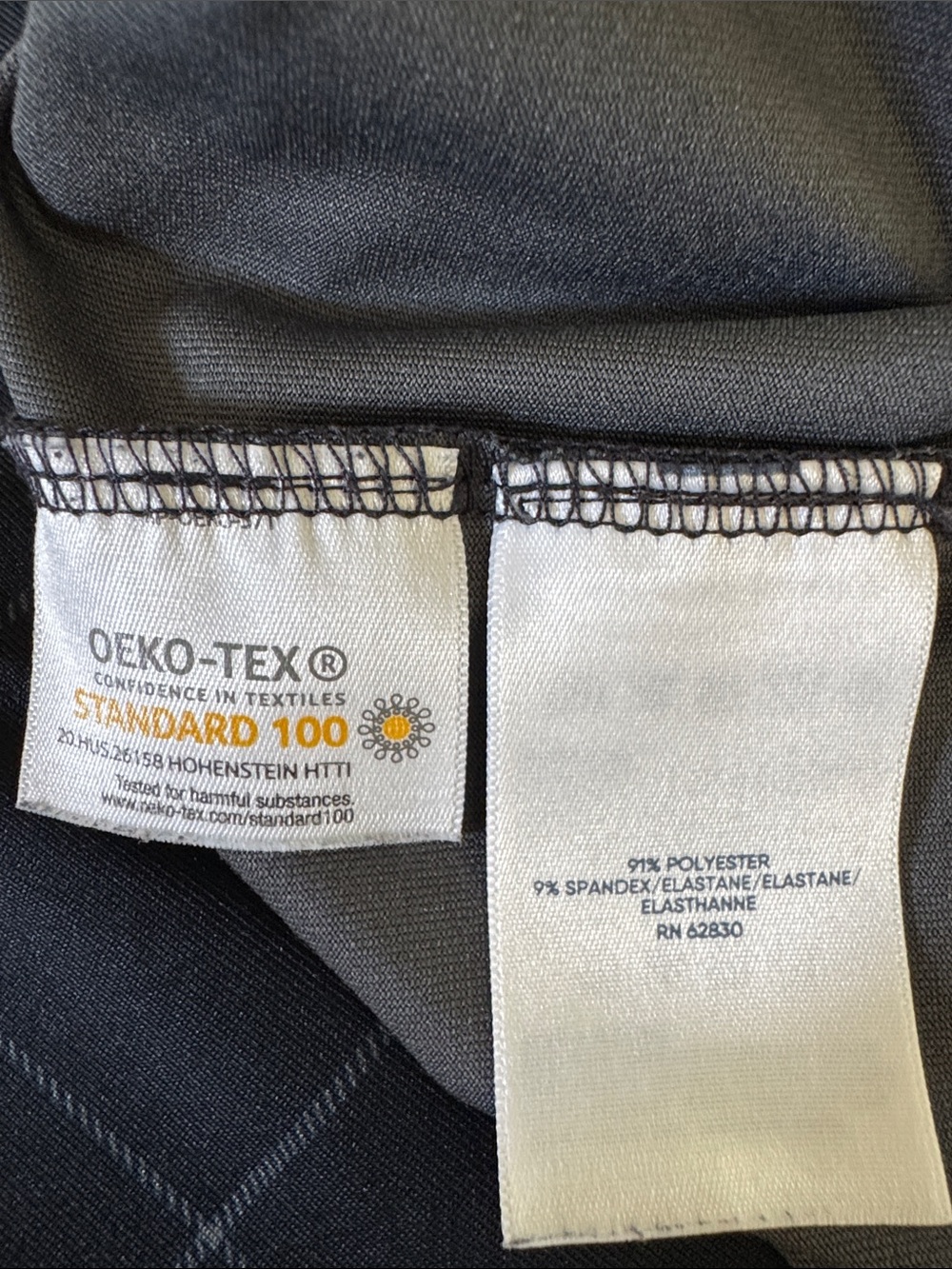 Lands' End Black Polo with White Windowpane Grid, Men's Size XL - Picture 5 of 7